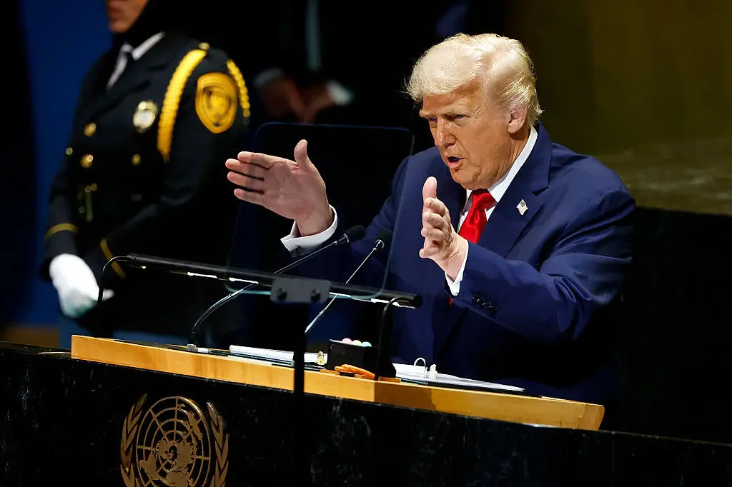 Trump went on a bizarre rant during his speech (Chip Somodevilla/Getty Images)