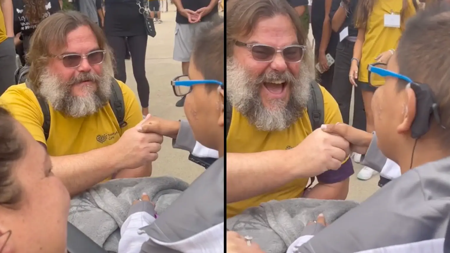 Jack Black sings legendary song to young School of Rock fan who has rare disease