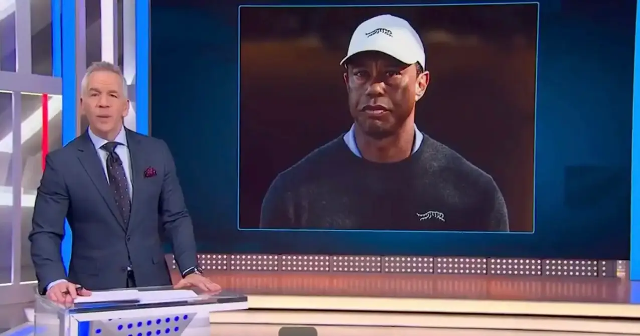 Burmeister was discussing the golfer's latest smash on Saturday when the wrong footage was aired (NBC)