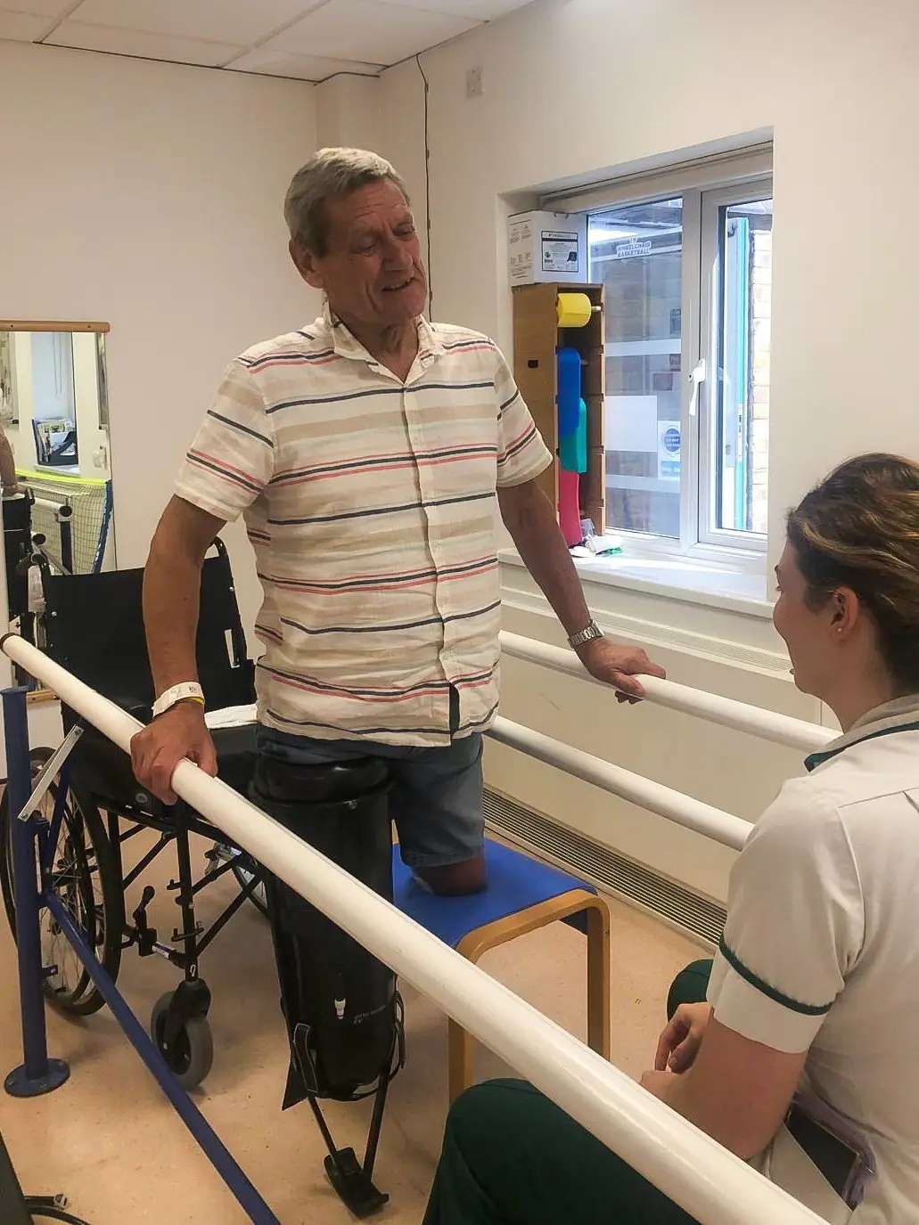 If he'd been diagnosed sooner treatment might have worked, but last year he had both of his legs amputated (Fiona Olsen / SWNS)