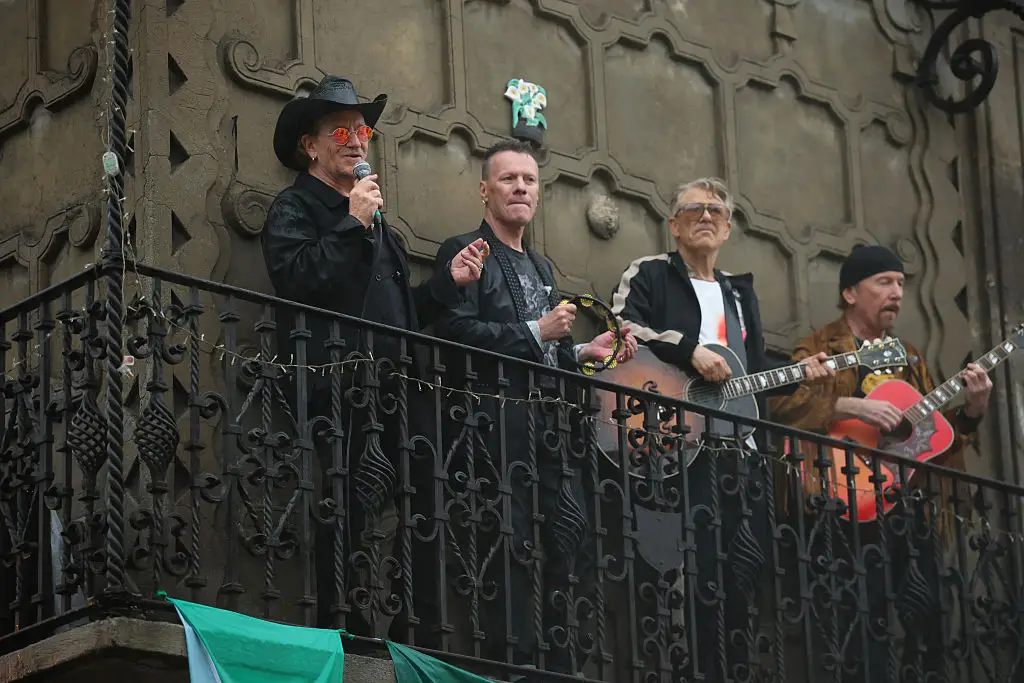 U2 shot a music video for ‘Street of Dreams’ in Mexico City on May 12, 2026 (Hector Vivas/Getty Images for U2)