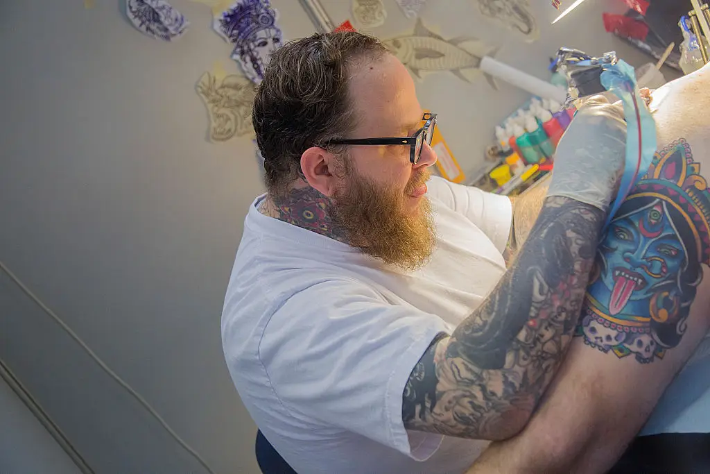Tattoos larger than the palm of your hand carried a risk (Davide Fracassi/Pacific Press/LightRocket via Getty Images)