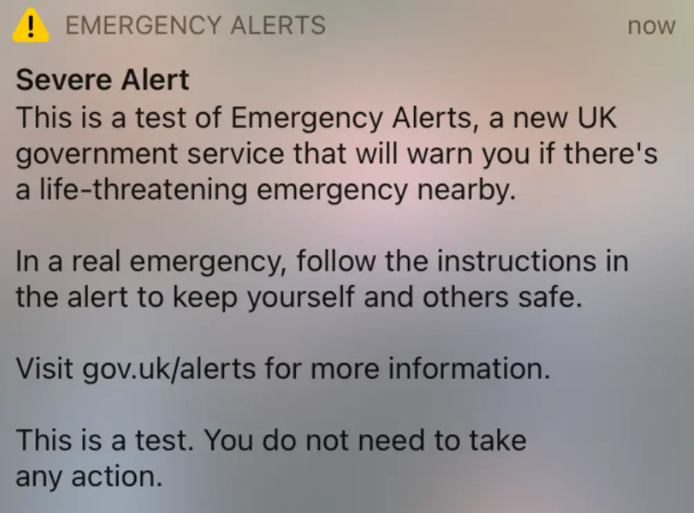The alarm terrified many Brits earlier today.