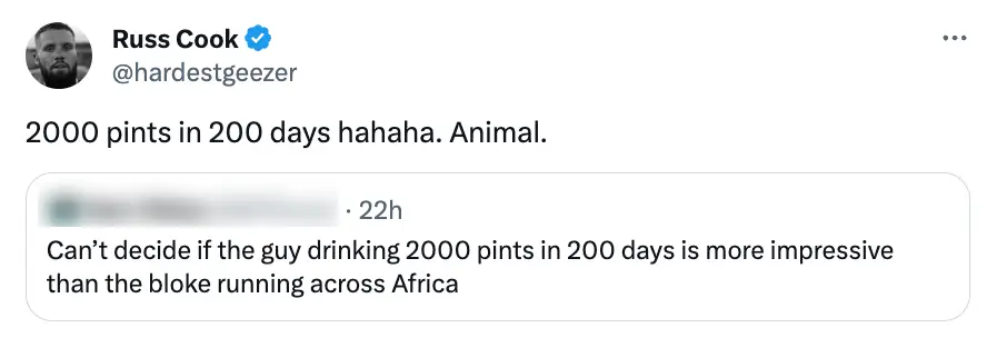 Russ Cook, who is running across Africa, branded Jon May an ‘animal’.