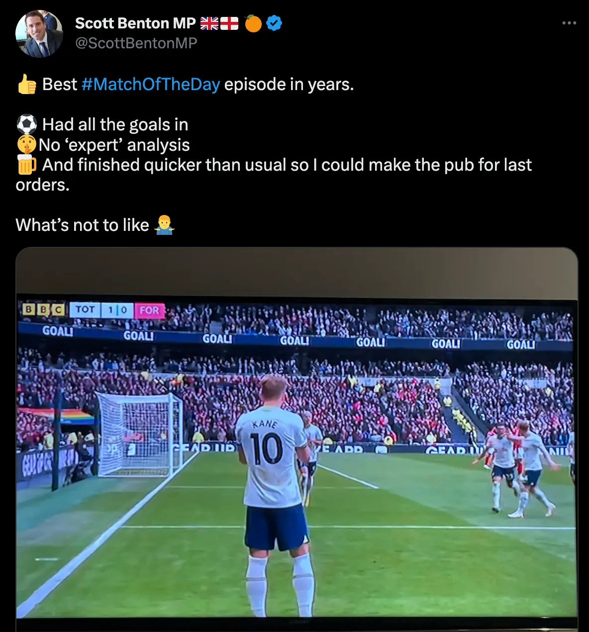 Tory MP Scott Benton came in for some stick for this tweet.