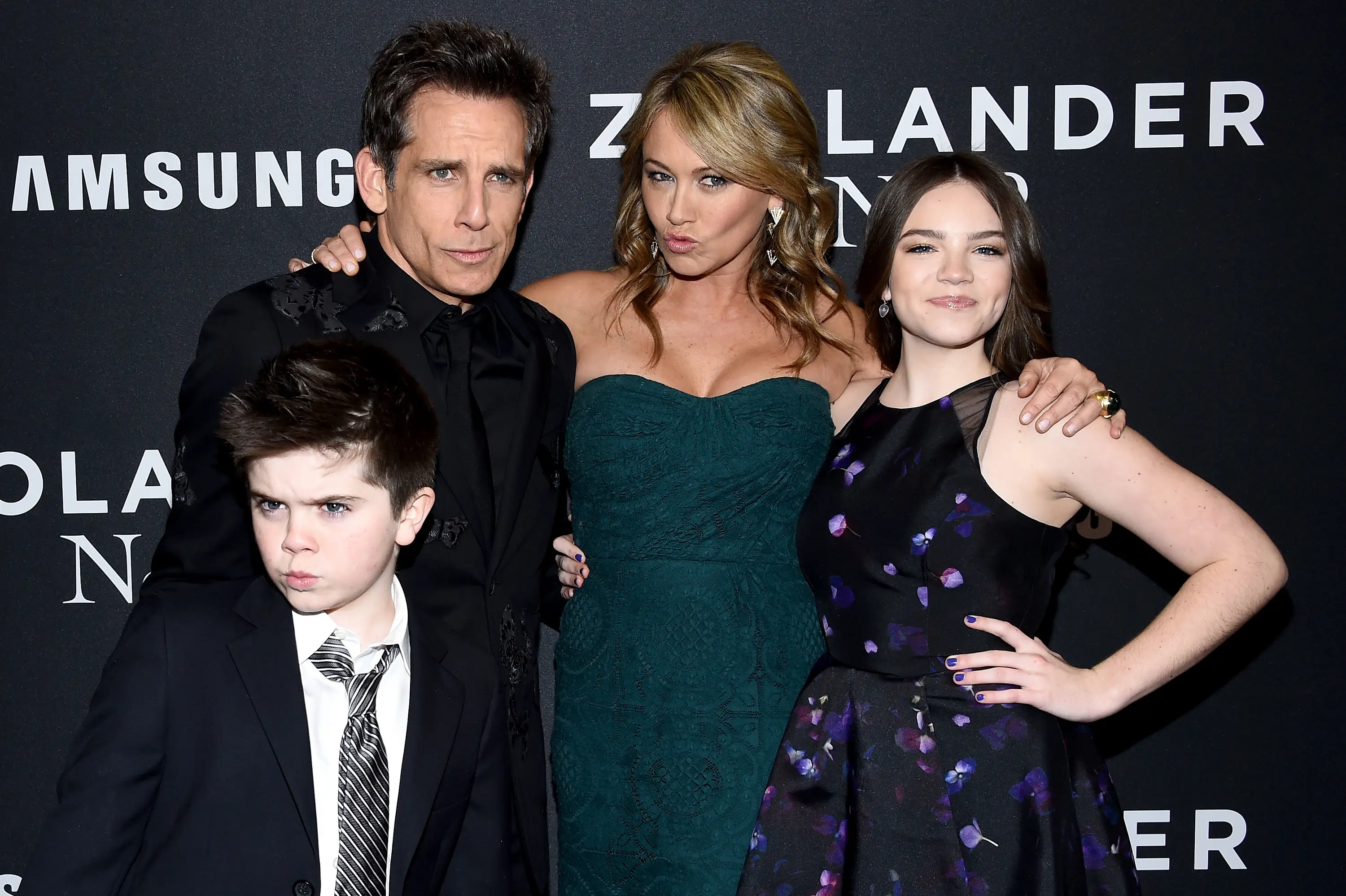 Stiller and Taylor with their children in 2016 (Dimitrios Kambouris/Getty Images)