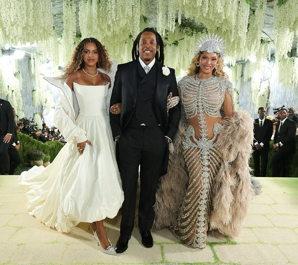 Blue Ivy accompanied her parents to last night's event (Kevin Mazur/MG26/Getty Images for The Met Museum/Vogue)