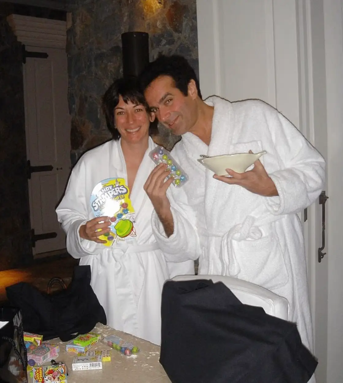 David Copperfield and Maxwell posing with sweets (Department of Justice)