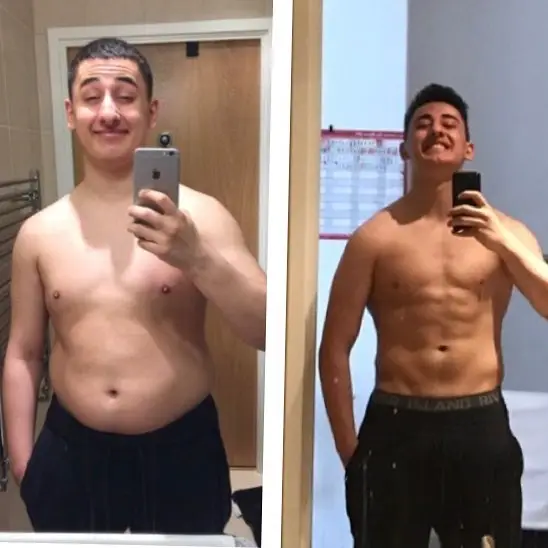 A side by side showing AnEsonGib in 2016 (left) and 2017.