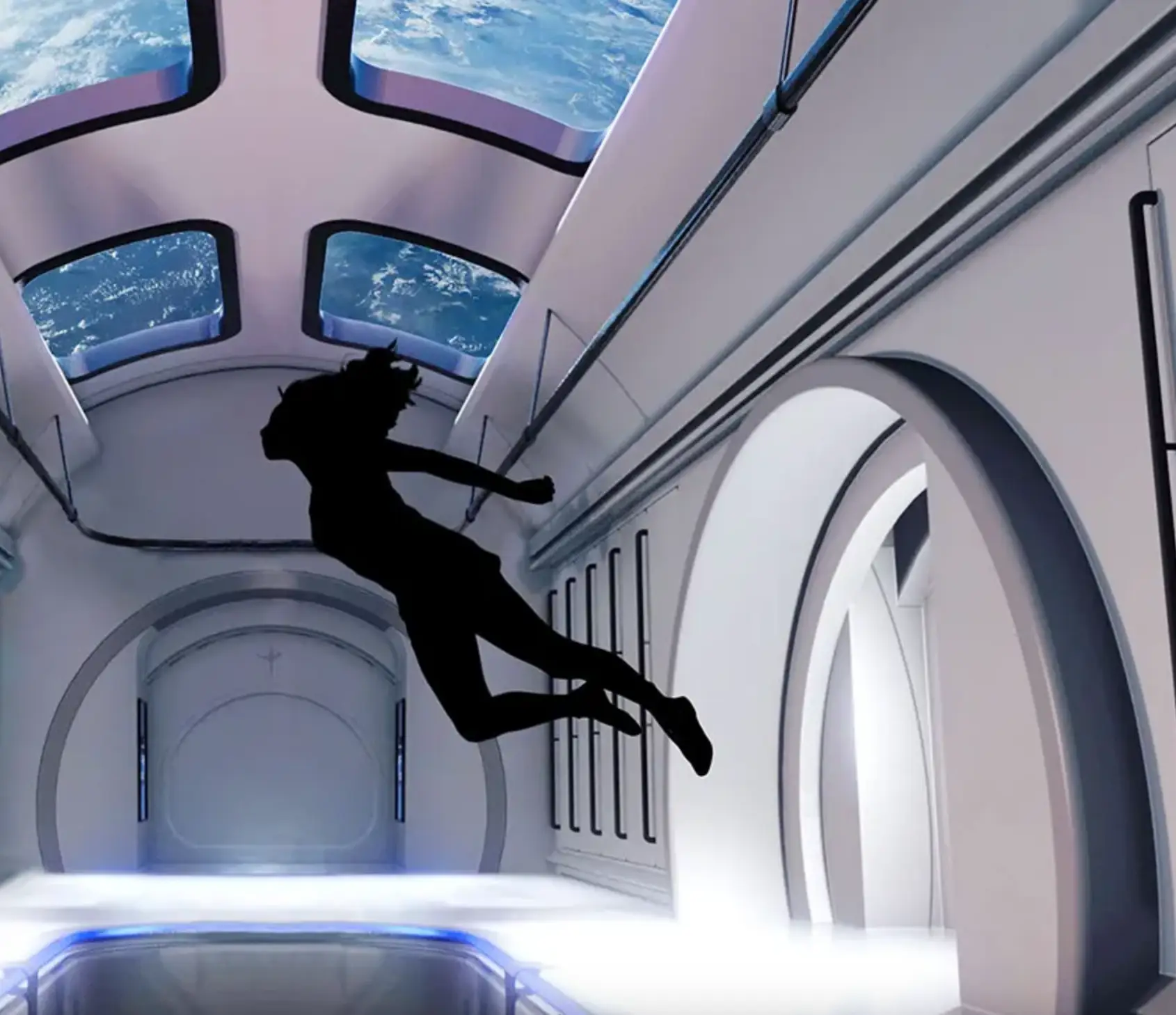 Tourists will experience zero gravity on the space station (Blue Origin)