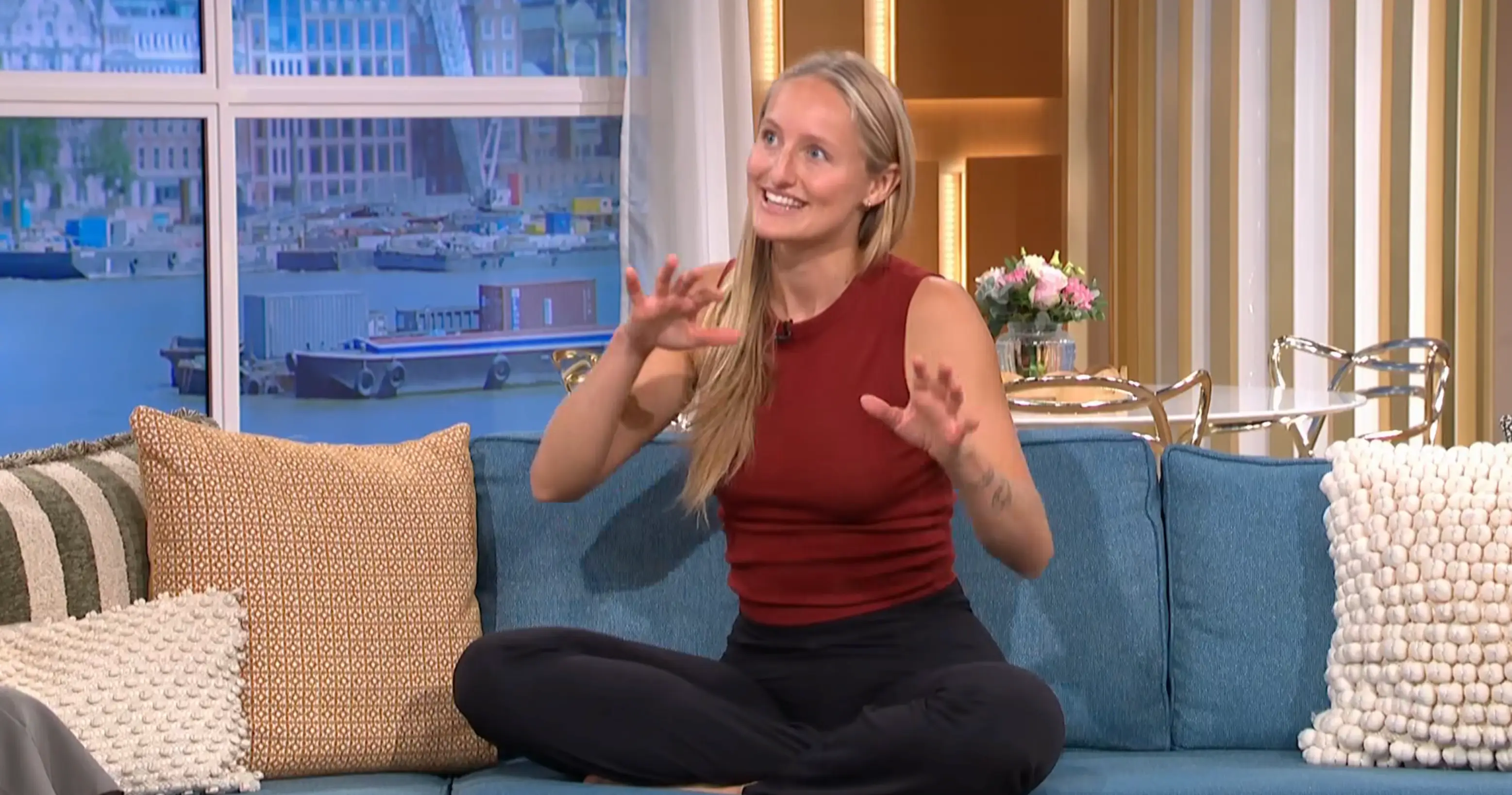 Alexia says she does it to keep fit (ITV)