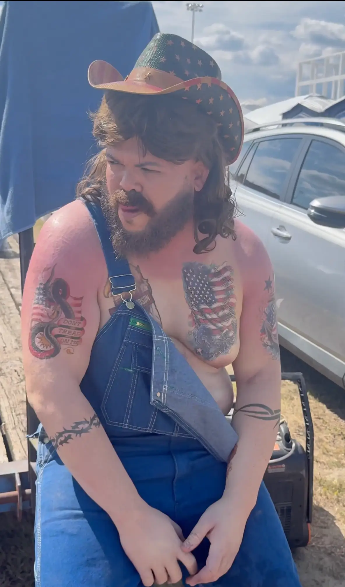 Druski had NASCAR fans fooled with this make-up job (X/Druski)