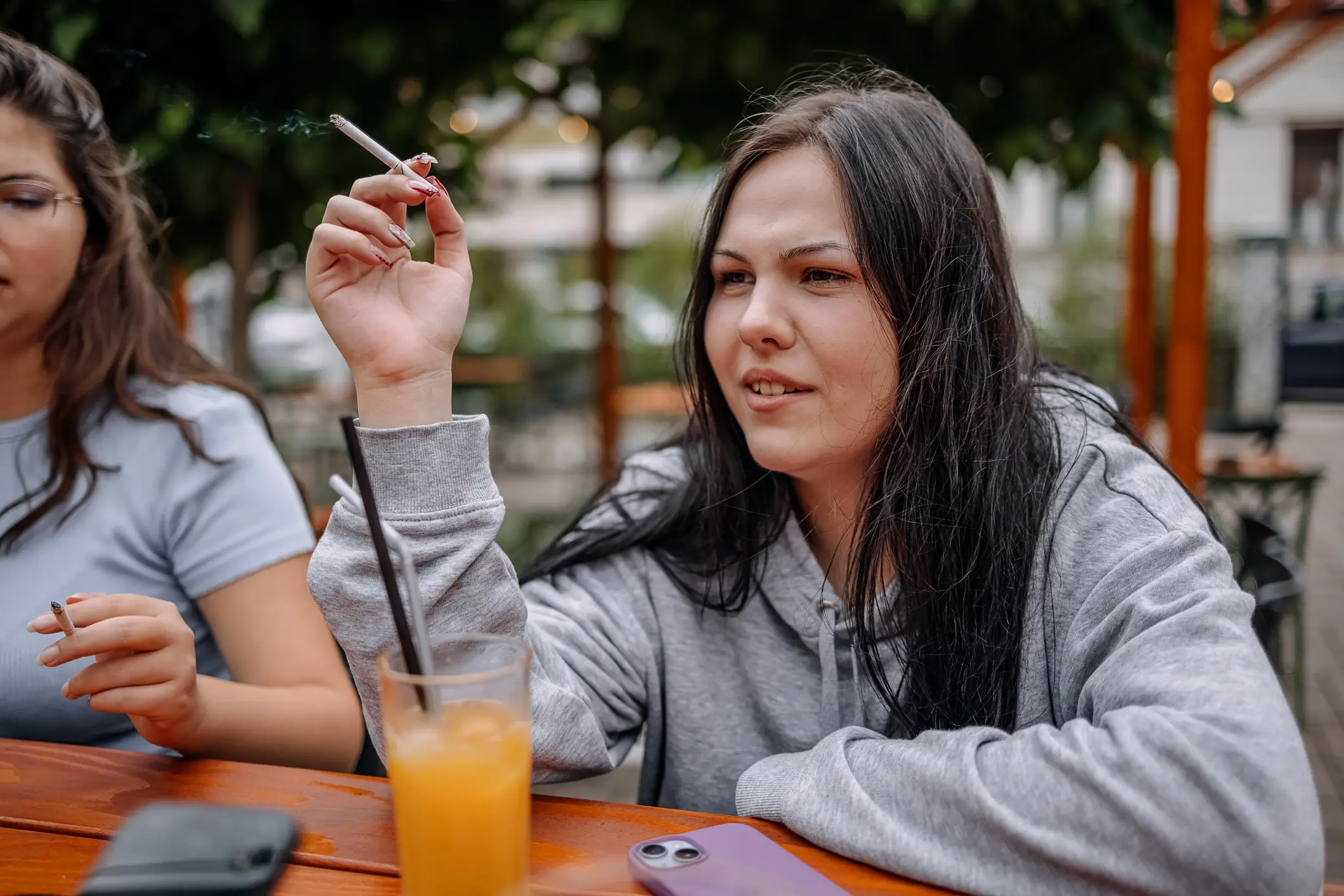 Social smokers very often pair their habit with drinking (Getty Stock Photo)