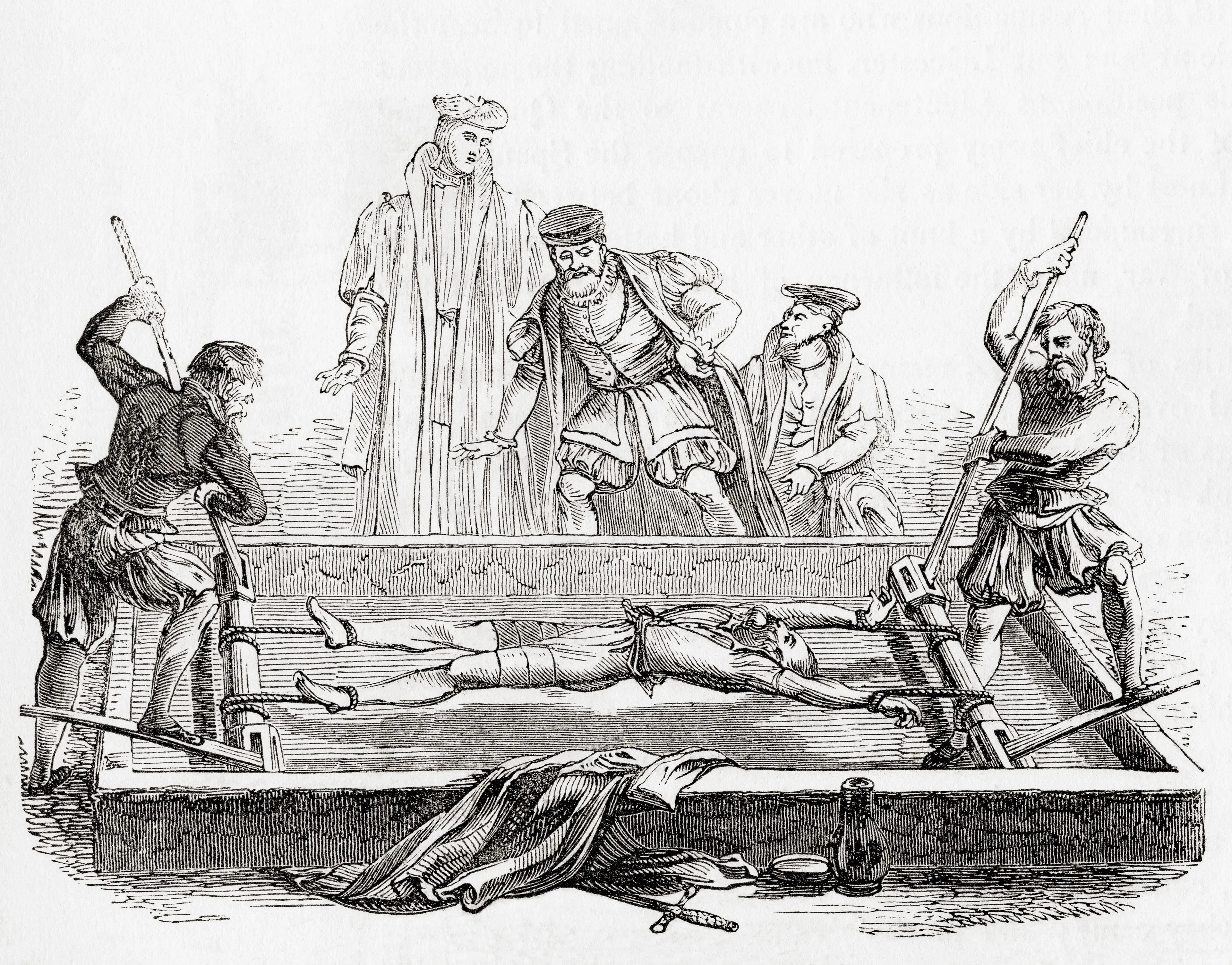 An artistic depiction of a man being tortured by the rack in the Tower of London, a truly horrible fate (Universal History Archive/Universal Images Group via Getty Images)