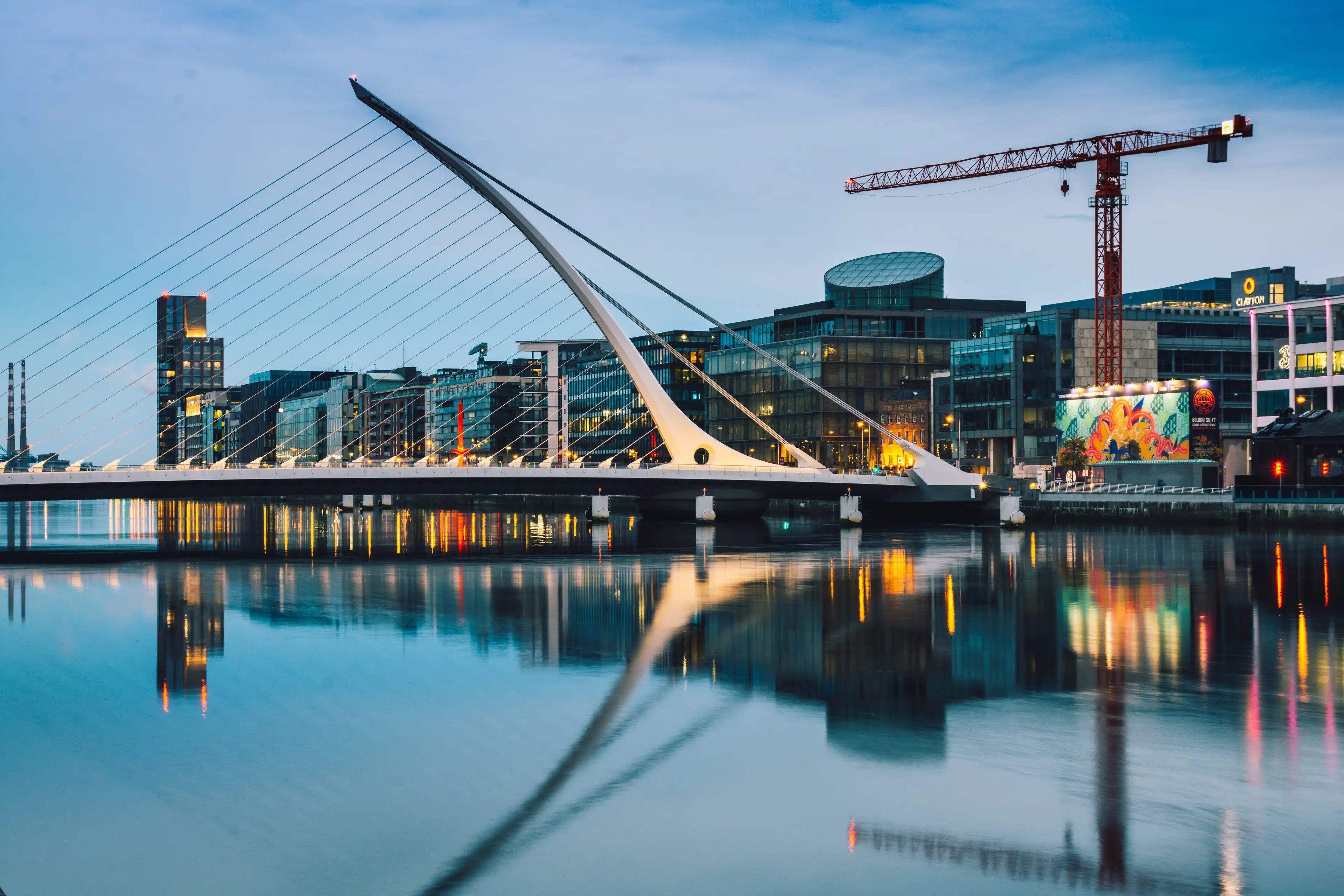 The visitor is travelling with his family to Ireland. Pictured above Dublin City.