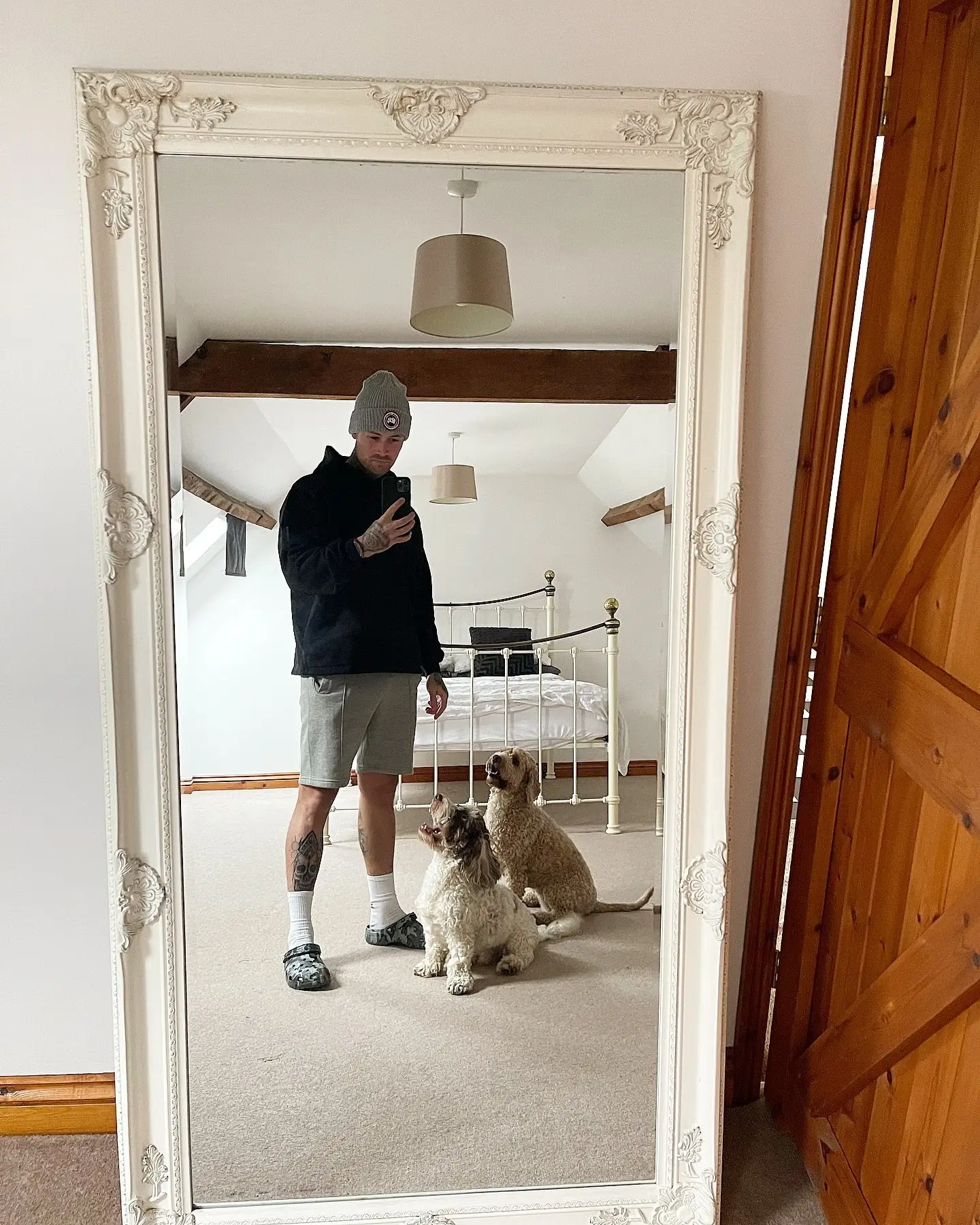 Alex believes the appearance of his cockapoo Raffy may also help with getting matches (SWNS)