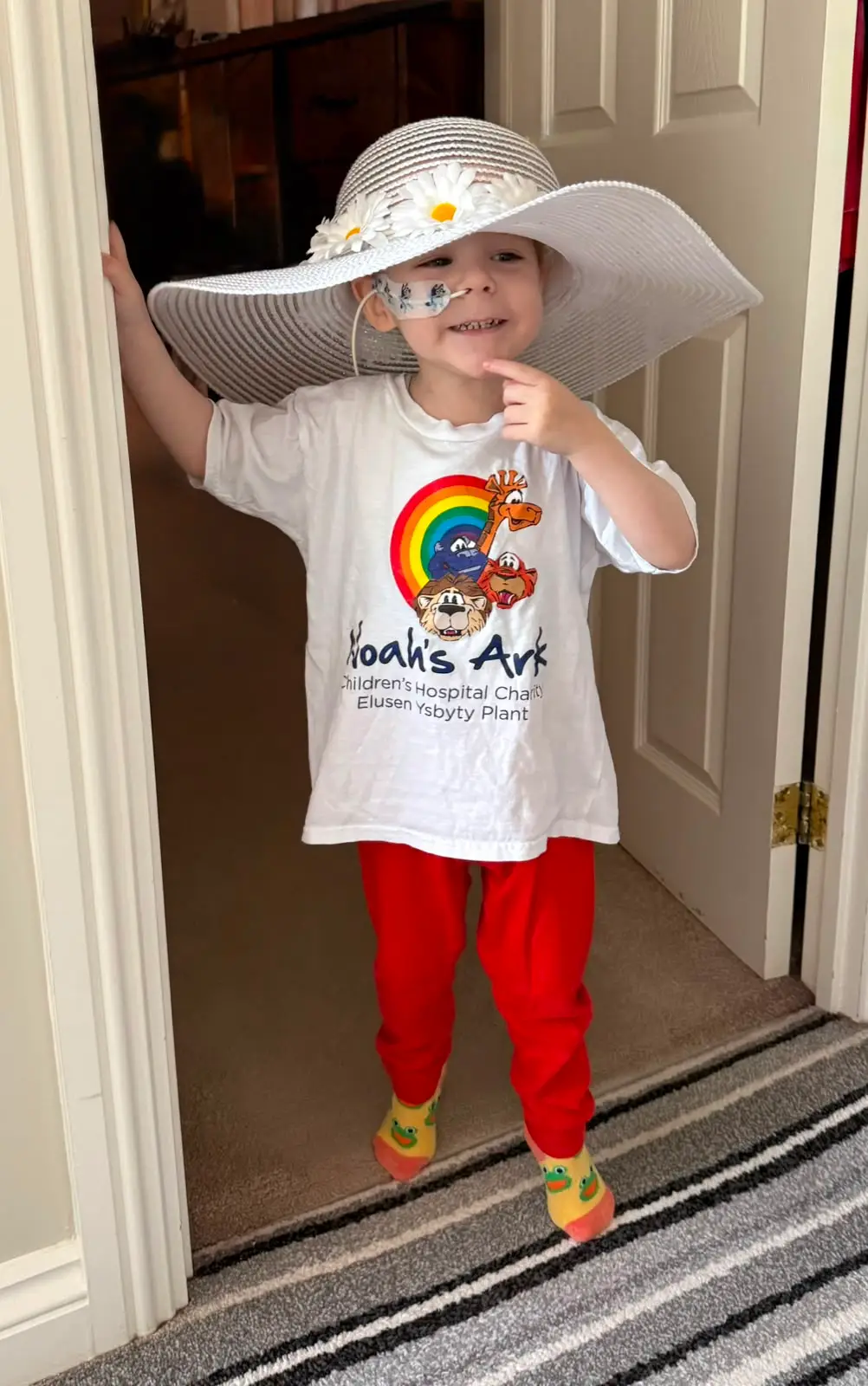 Teddy spent his third birthday in hospital receiving treatment (Sarah Sloman)