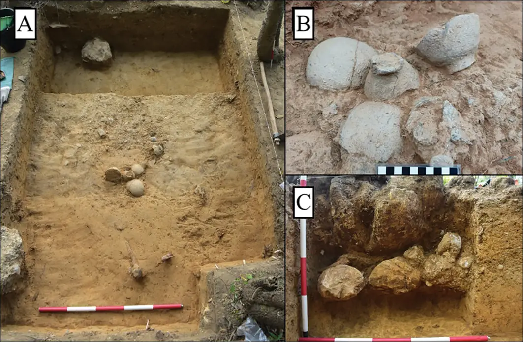 Beads were also found in the jar, leading researchers to believe it was part of an offering (University of Cambridge)