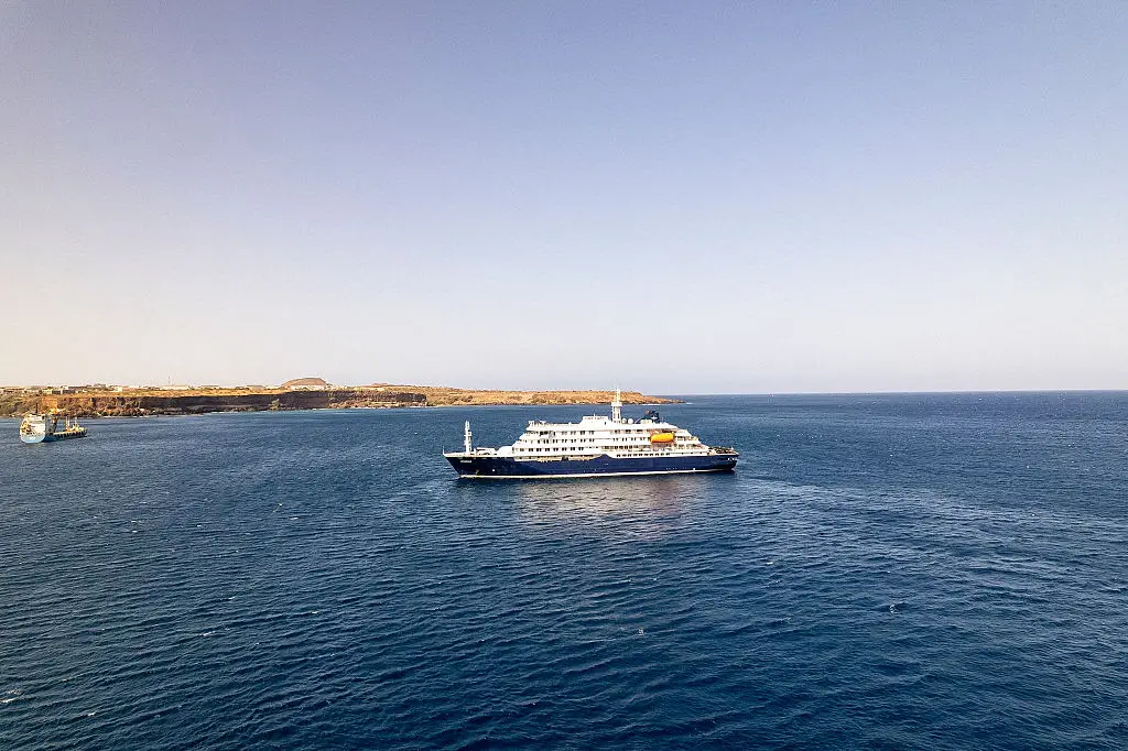 The cruise ship MV Hondius is sailing for Tenerife now (AFP via Getty Images)