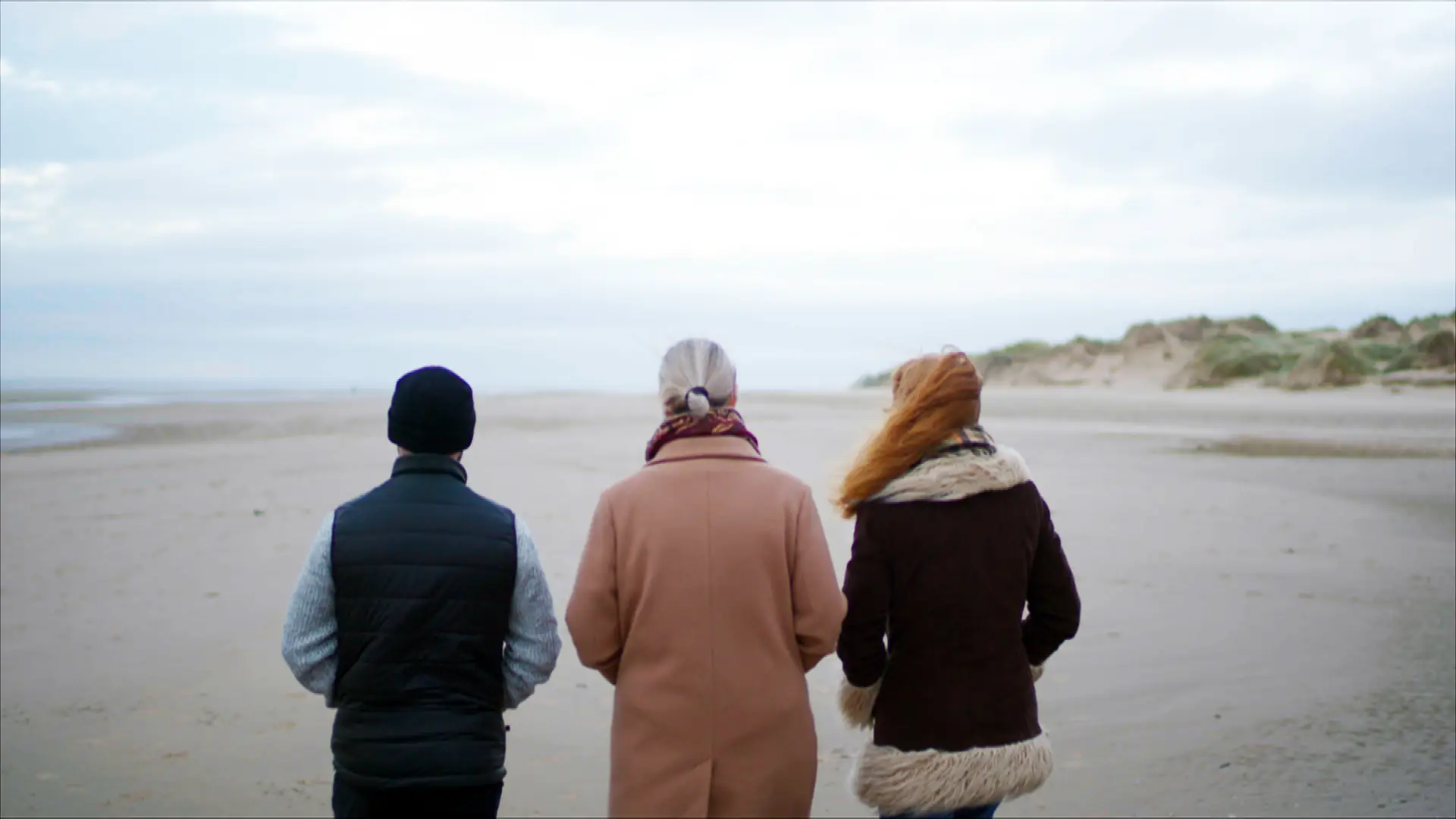 Esther (pictured with Brianna's sister and stepfather) now advocates for mindfulness to be taught in schools and campaigns about the danger social media can have on young people (ITV)