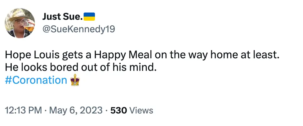 Fans spotted Prince Louis looking bored at the event.