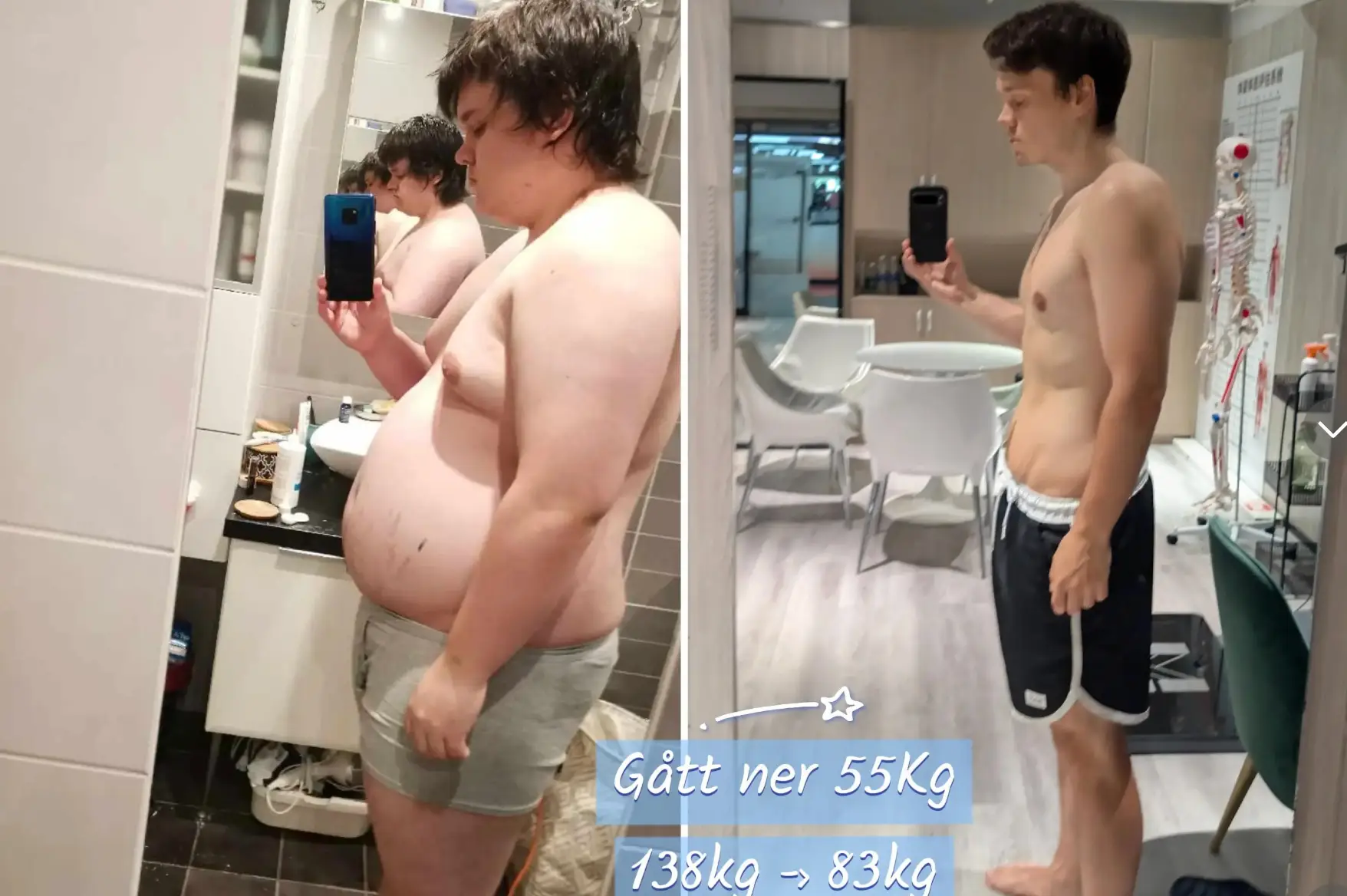 He used the fat camp as part of his weight loss journey. (TikTok/@imhelgis)