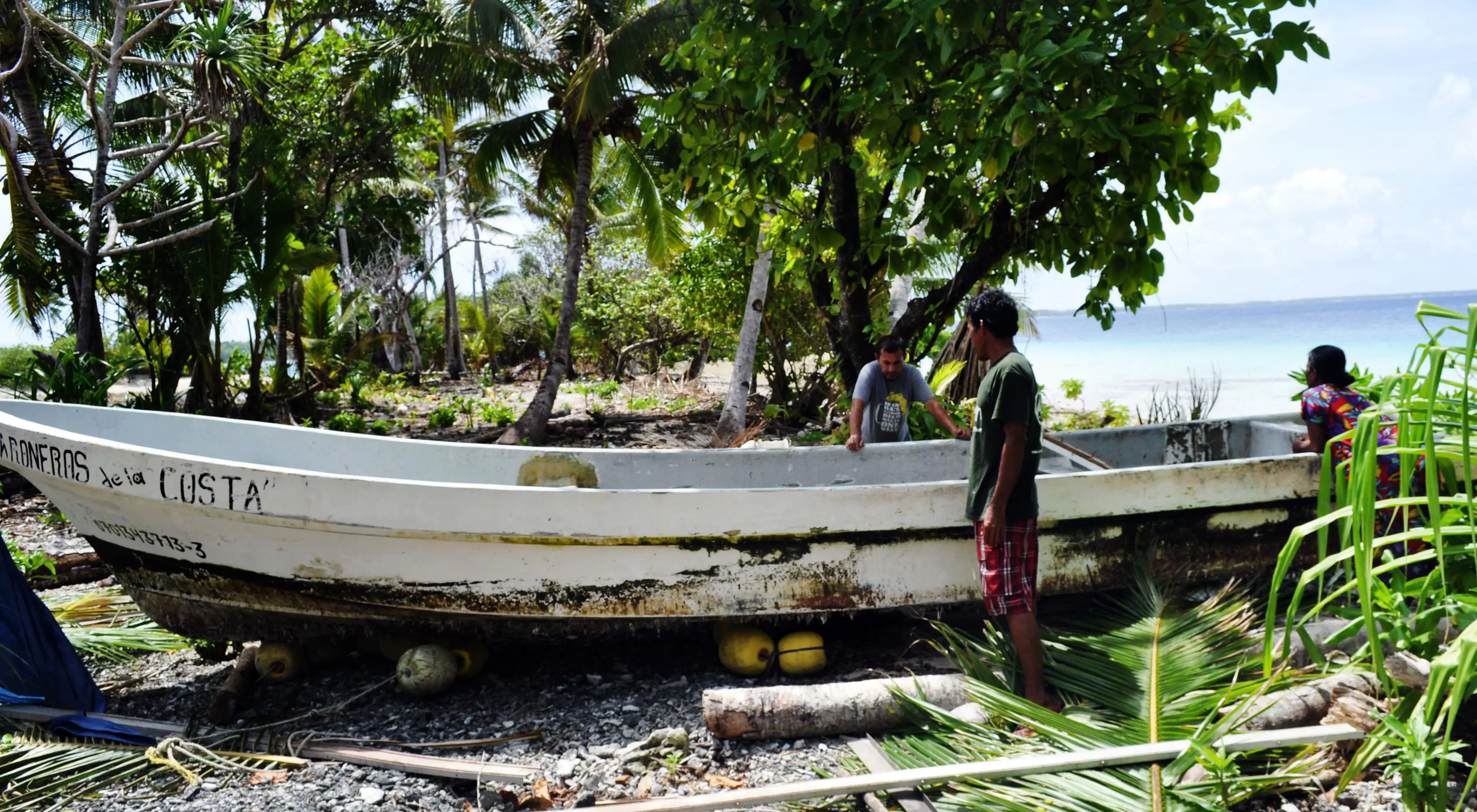 In this boat Alvarenga drifted for thousands of miles and over a year, having initially set off for a two day fishing trip (STR/AFP via Getty Images)