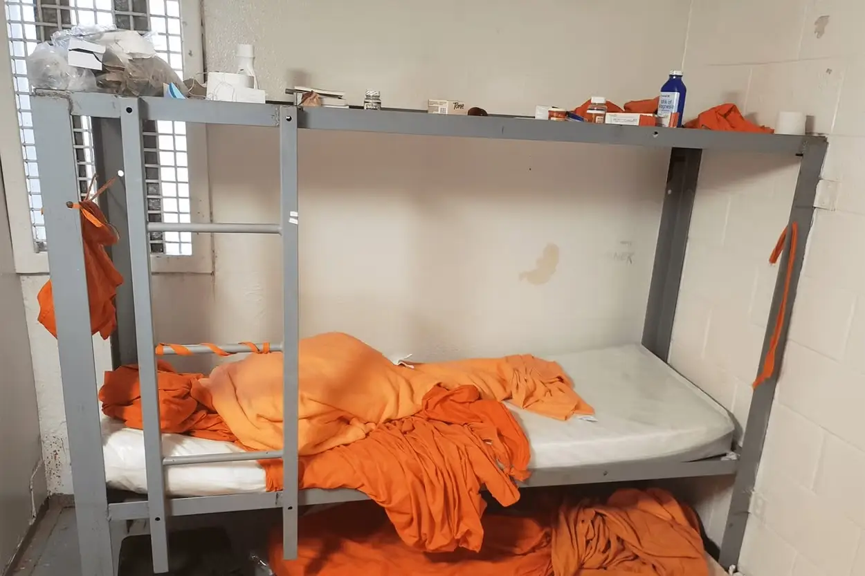 An image released showing the inside of Epstein's cell (DoJ)