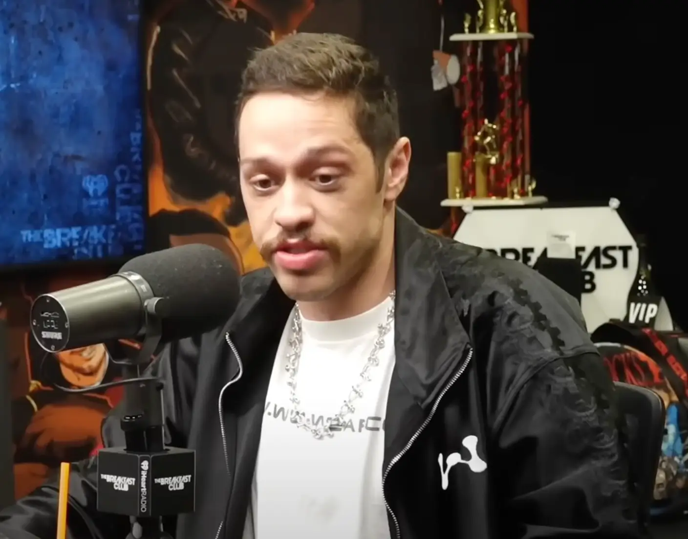 Davidson said it was difficult having relationships in the spotlight (YouTube/Breakfast Club Power 105.1 FM)