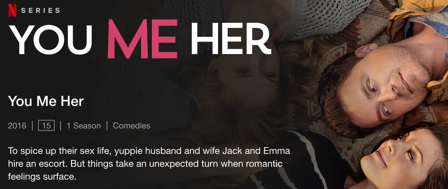One show Ellie was recommended was You Me Her.