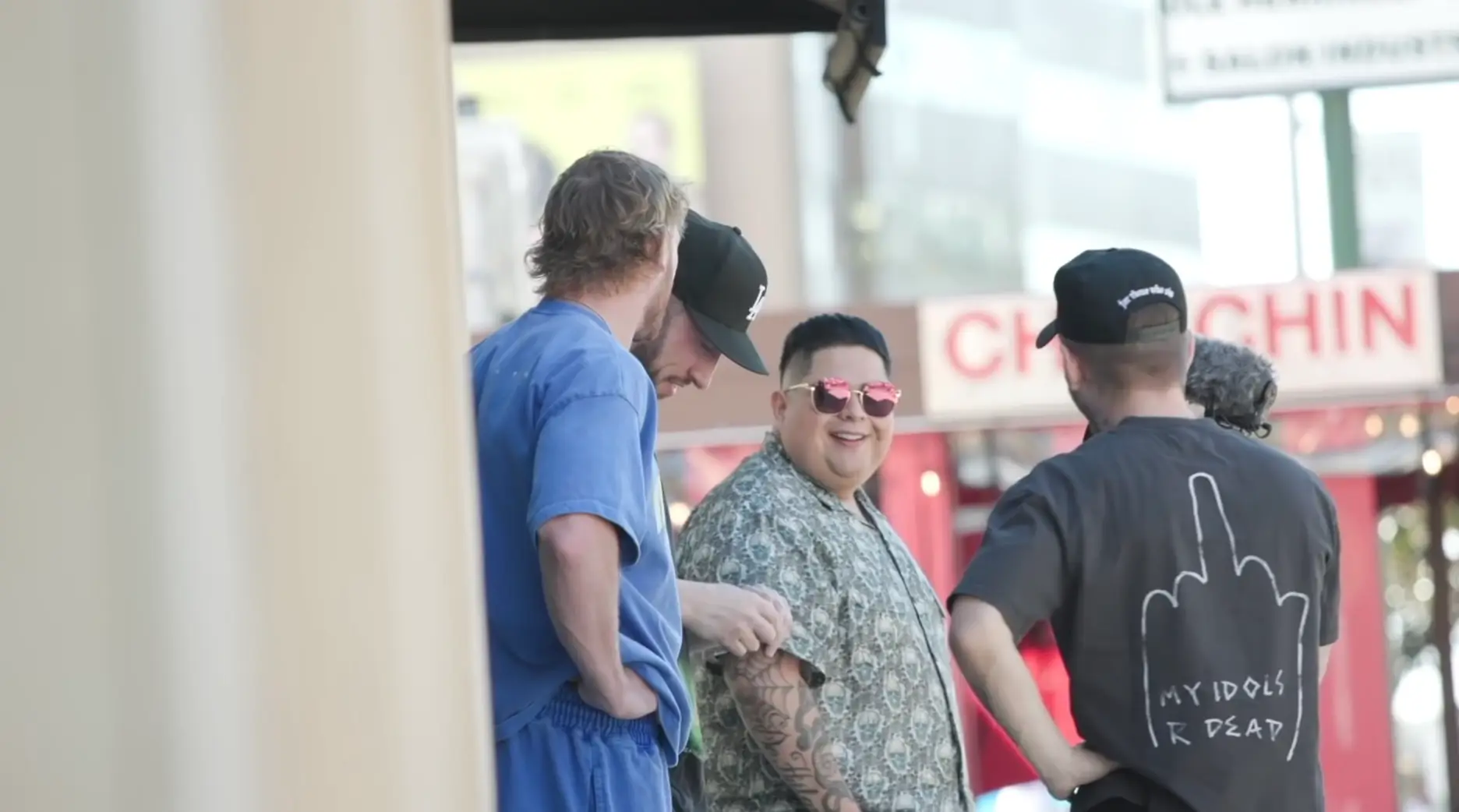 The YouTuber-turned-boxer was approached by an onlooker during filming ​​for Mike Majlak’s podcast The Night Shift, who asked him: “Aren’t you that guy that got knocked out by Mayweather?" (YouTube / Mike Majlak Vlogs)