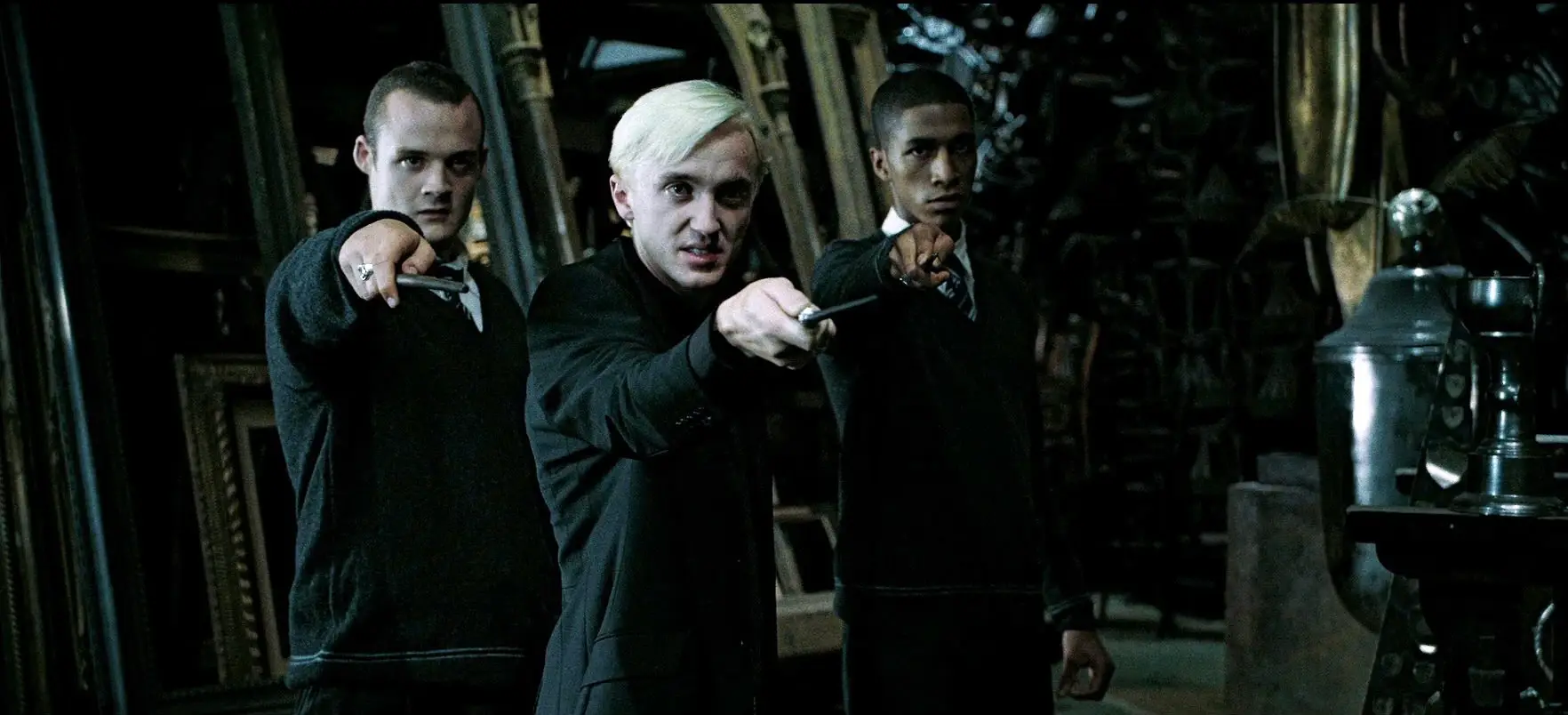 The plot hole made it confusing when Malfoy was later accompanied by his henchmen (Warner Bros)