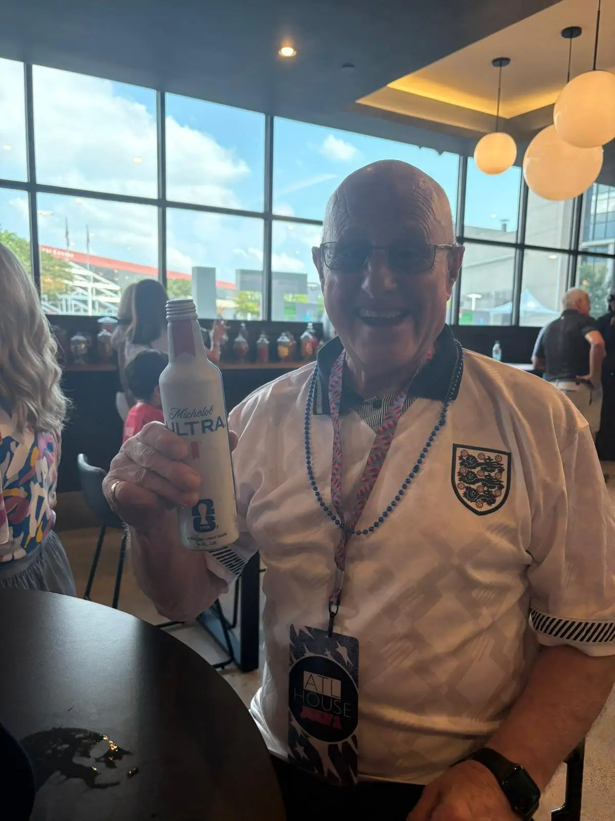 The 80-year-old said he is having a 'fantastic' time with his grandson (Jacob Allmendinger/SWNS)