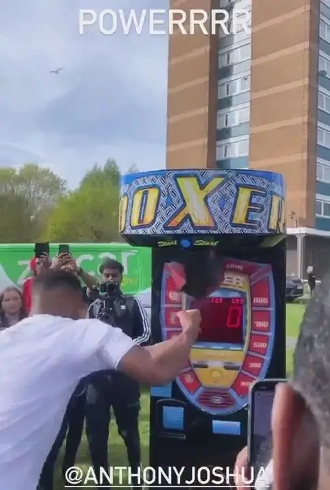 Joshua clobbered the machine.