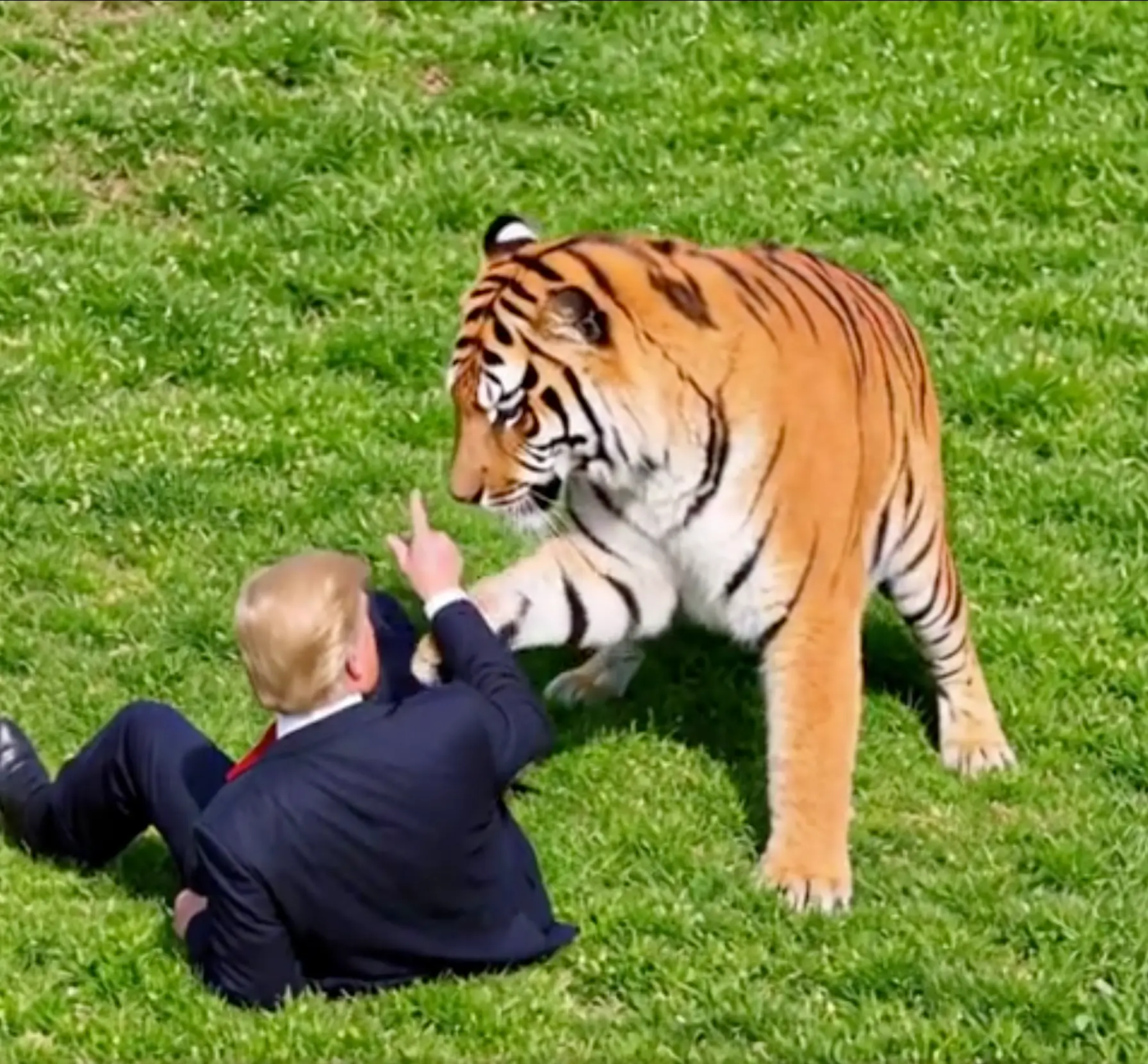 A still from the AI-generated video shared by Trump (Truth Social)