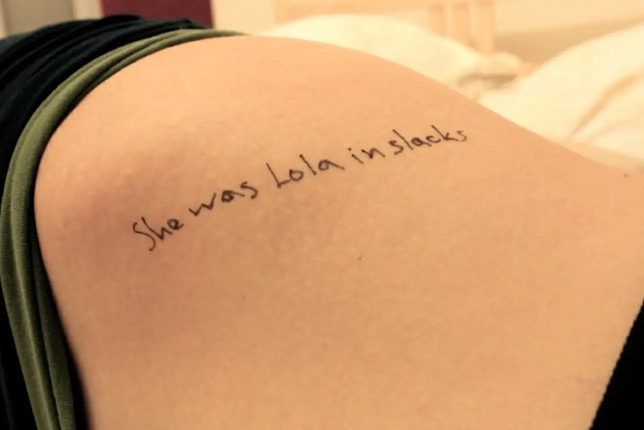 Quotes from the 1955 novel Lolita were seen scrawled across the body of a woman (Democrat Oversight Committee)