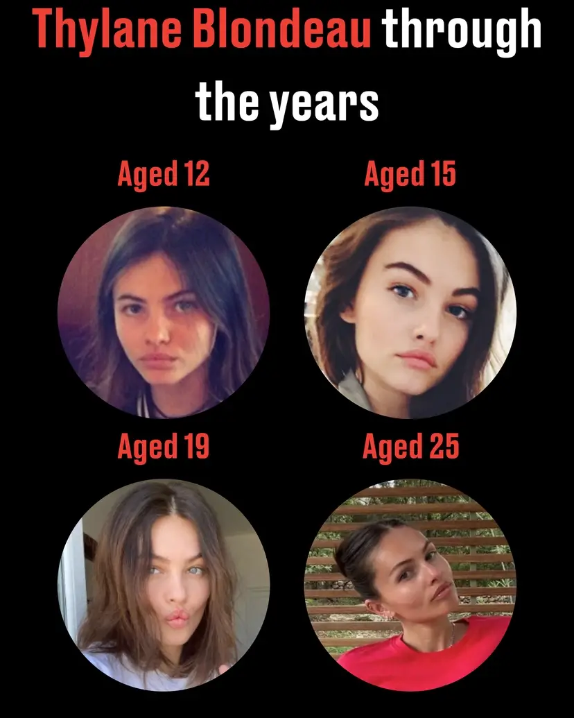 What Blondeau has looked like throughout the years (LADbible/Instagram/@thylaneblondeau)