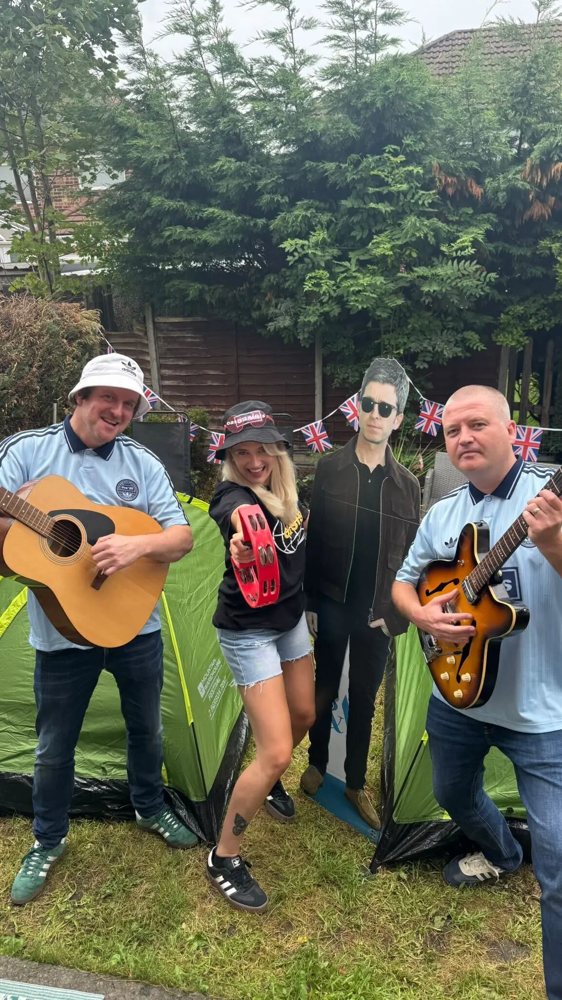 Liv Bridge stayed true to her promise to let two Oasis fans camp in her garden in exchange for a ticket (Supplied)