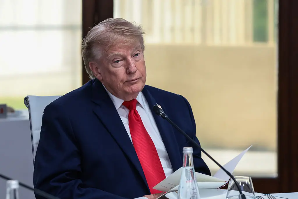 Donald Trump's recent praise of son Barron and wife Melania raised eyebrows (Evelyn Hockstein - Pool/Getty Images)