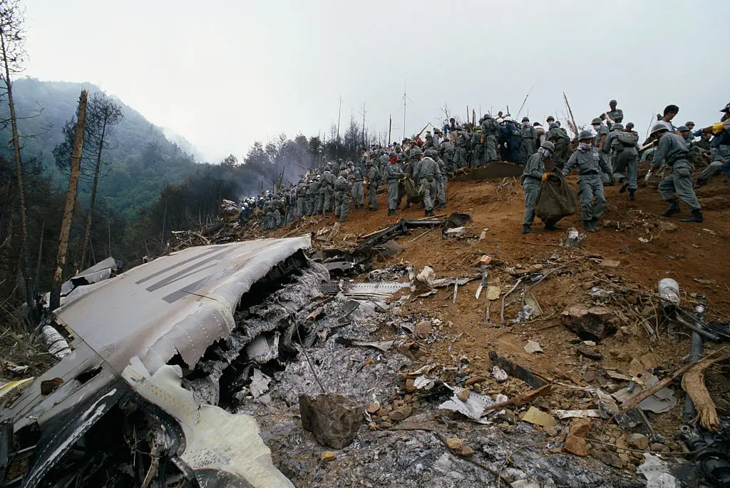 Debris from Japan Airlines flight 123, which killed 520 people (Robert Wallis/Corbis via Getty Images)