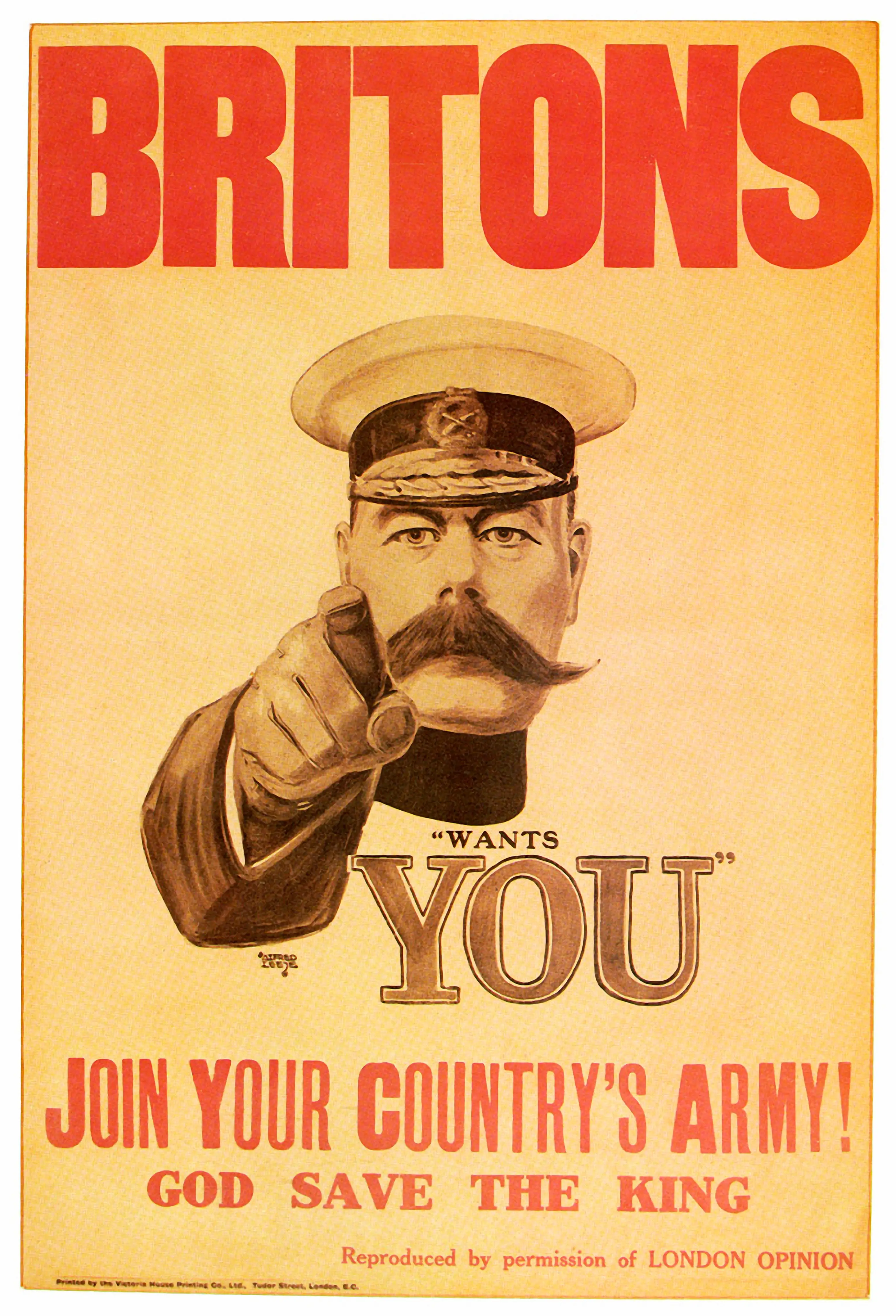 Conscription has been brought in by the British government for both world wars (Alfred Leete/Buyenlarge/Getty Images)