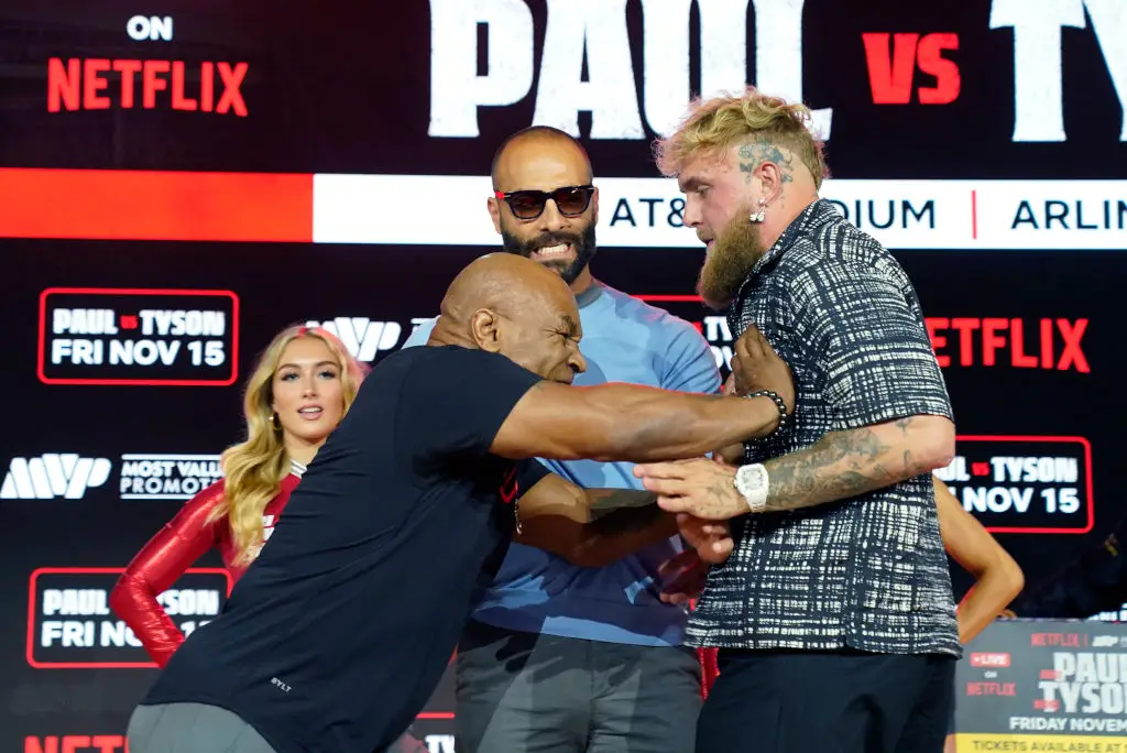 Jake Paul will take on Mike Tyson tomorrow (15 November) night (TIMOTHY A. CLARY/AFP via Getty Images)