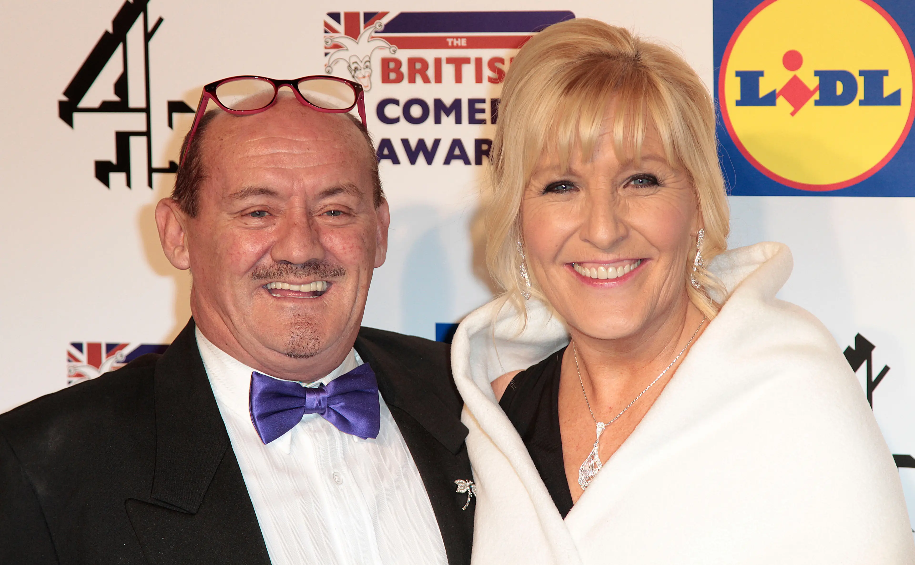 Brendan O'Carroll with wife and co-star Jennifer Gibney.