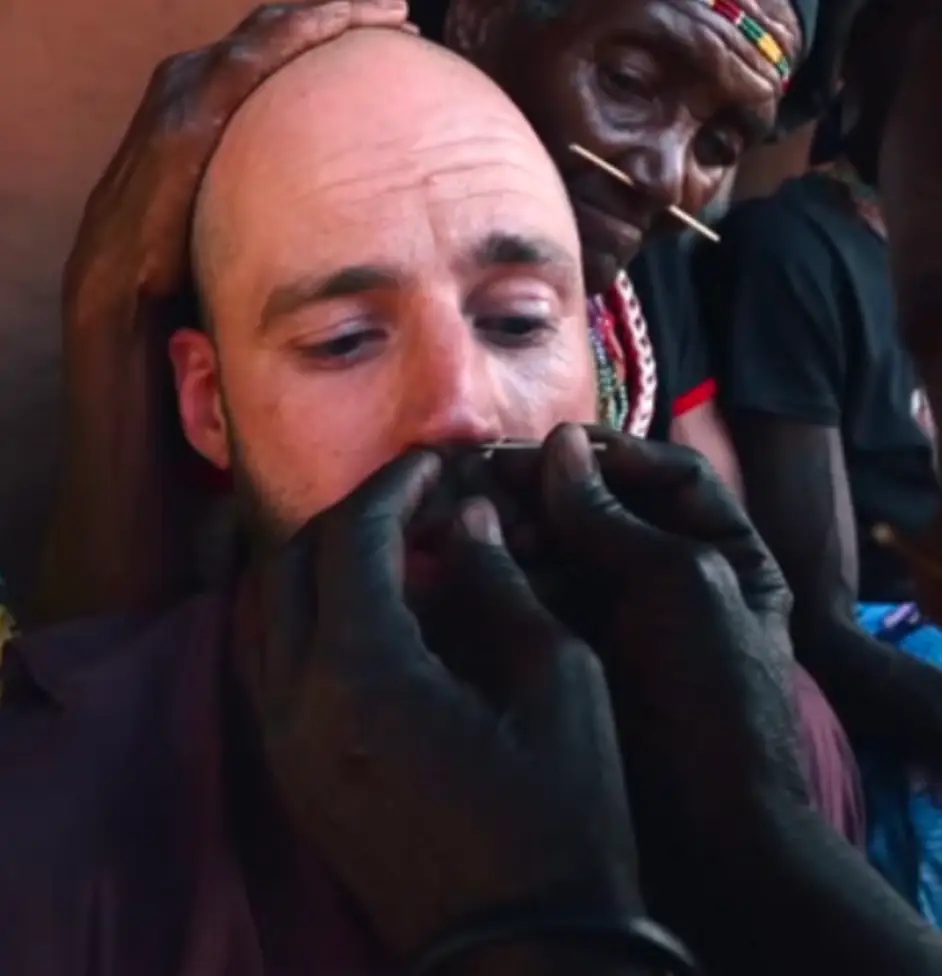 Mike Corey attempted to undergo the agonising ritual, but to no avail after 15 minutes of trying.