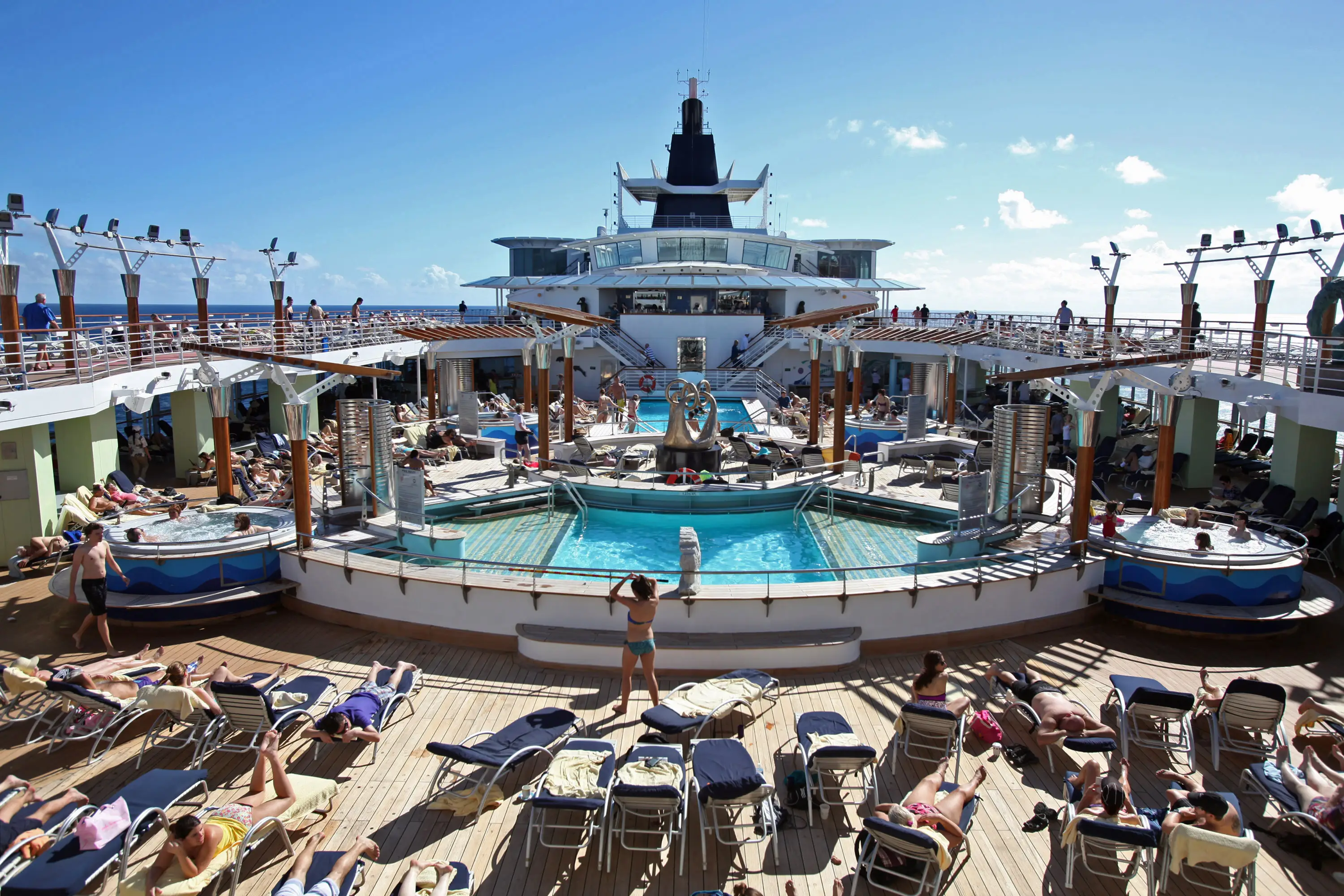 The Constellation vessel was adrift for around three hours (Tim Boyle/Bloomberg via Getty Images)