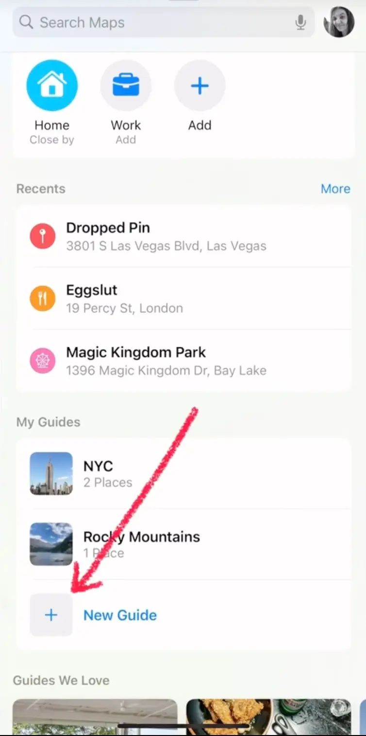 Jennifer said you should make the most of the 'My Guides' section while on your travels this summer (TikTok/@techgirljen)