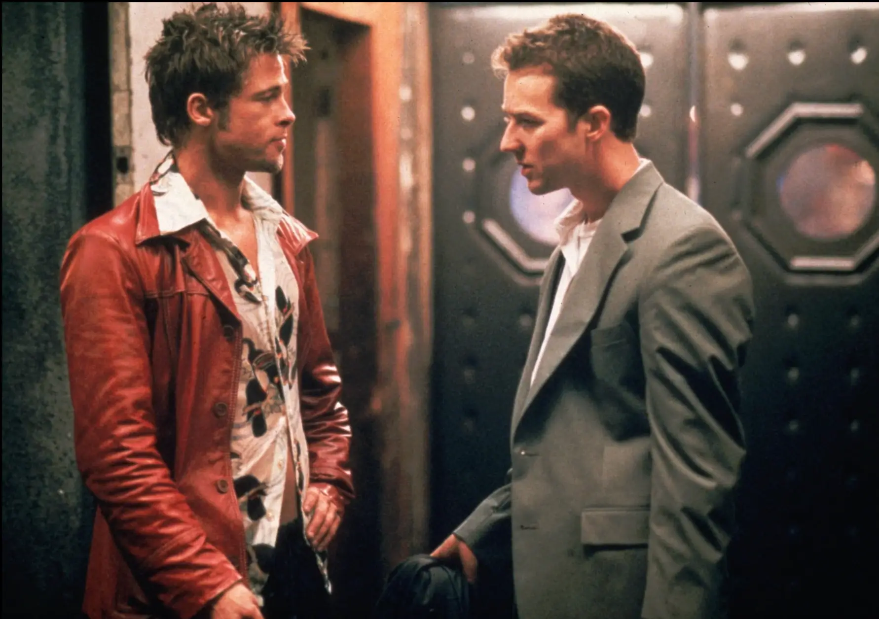 Brad Pitt and Edward Norton in action.