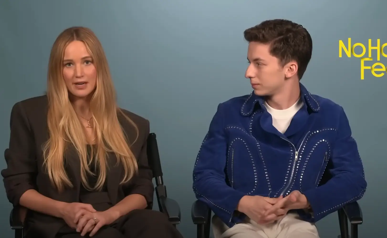 The pair weren't too fazed by the scene (YouTube/People)