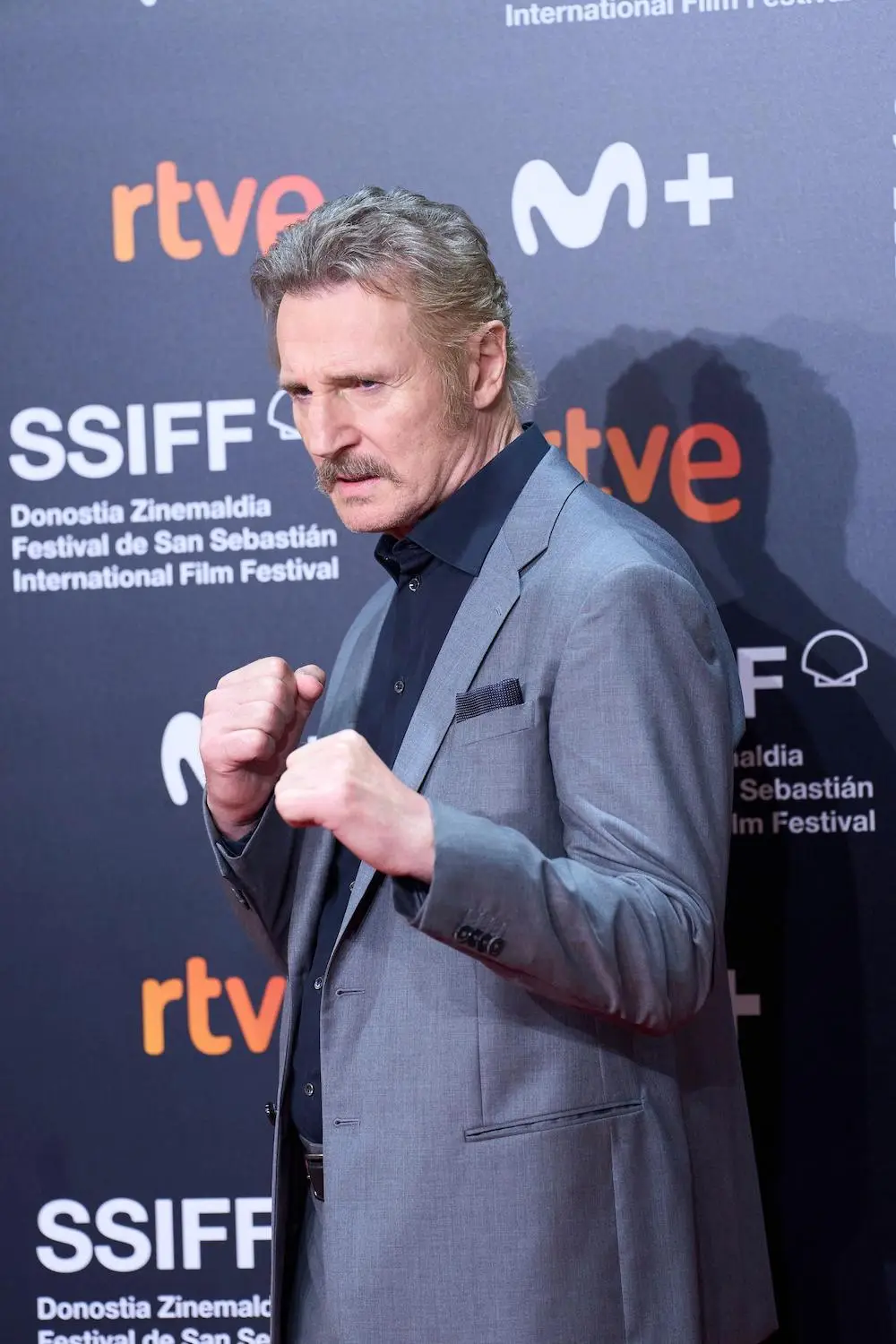 Liam Neeson pulled some verbal punches.