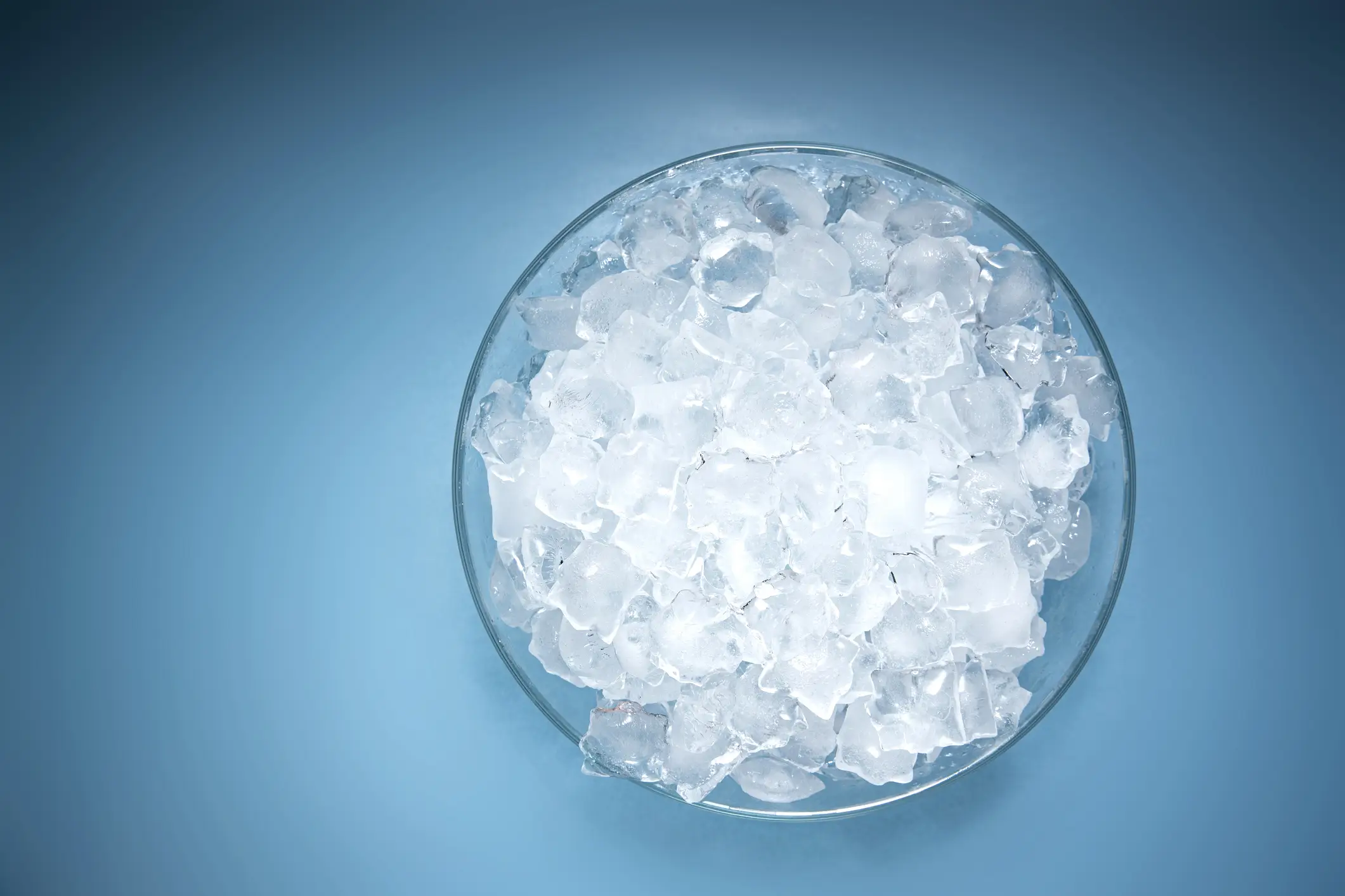 The influencer was seen planting his face into a bowl of ice water (Getty Stock Images)
